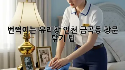 번쩍이는 유리창: 인천 금곡동 창문 닦기 팁