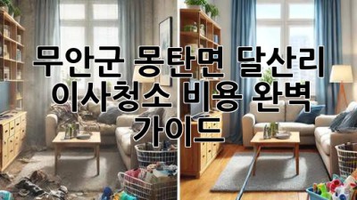 무안군 몽탄면 달산리 이사청소 비용 완벽 가이드